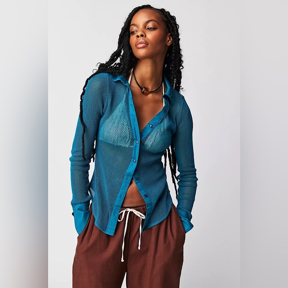 NEW Free People Siggi Button Down Shirt - Picture 12 of 12